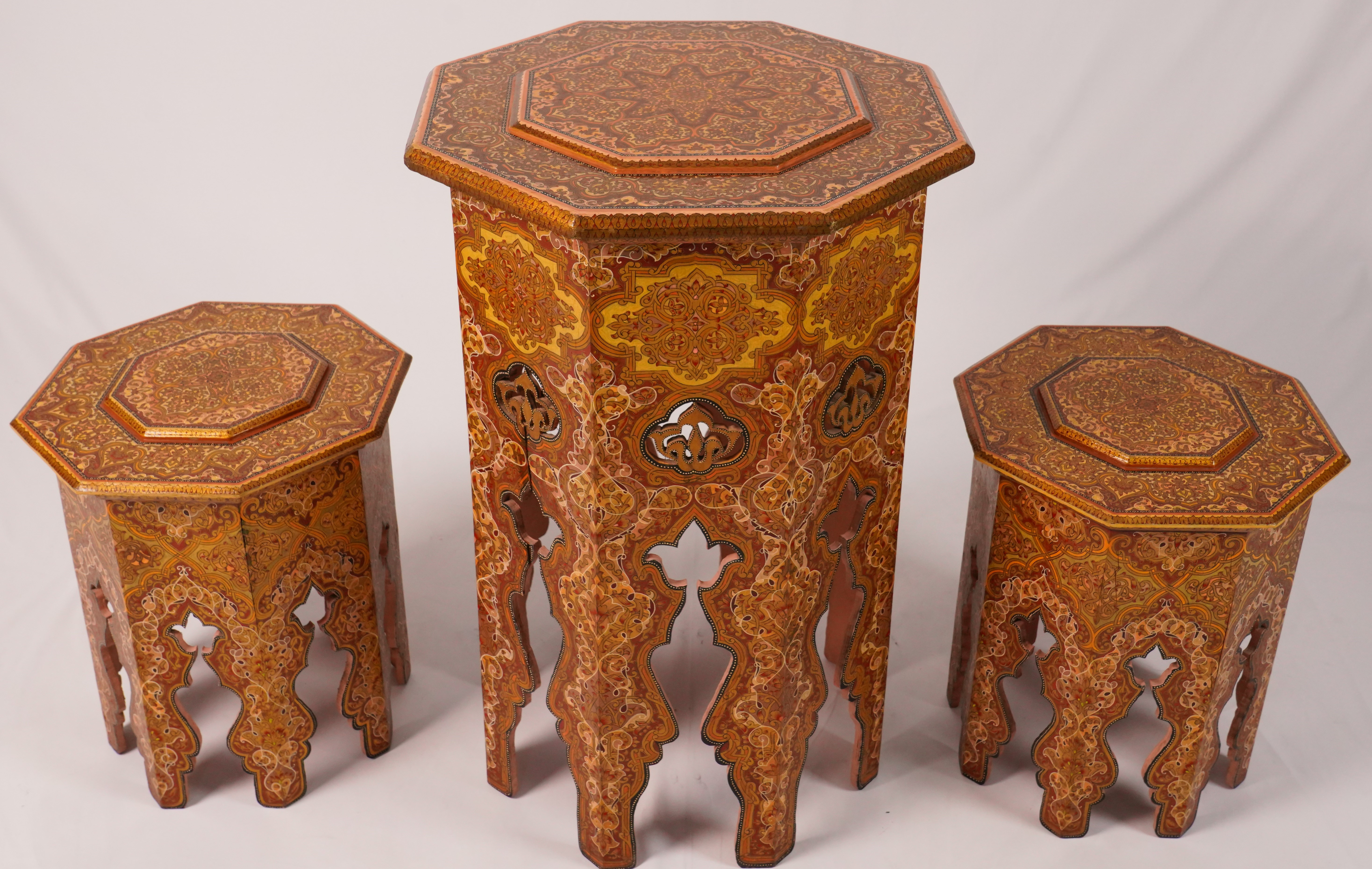 The national painting of khon takhta. A table and two stools
